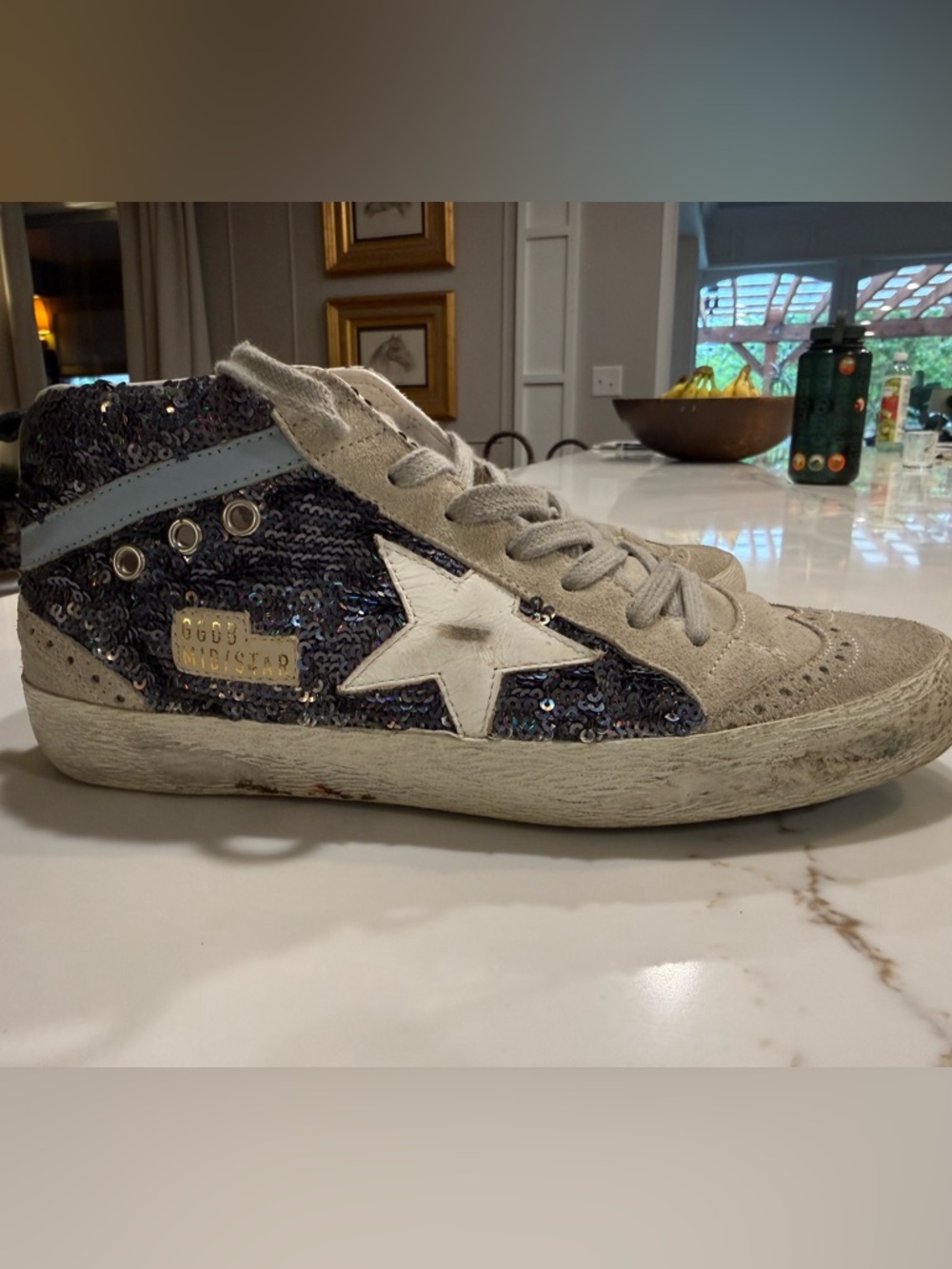 Golden Goose Midstar in Navy and Silver